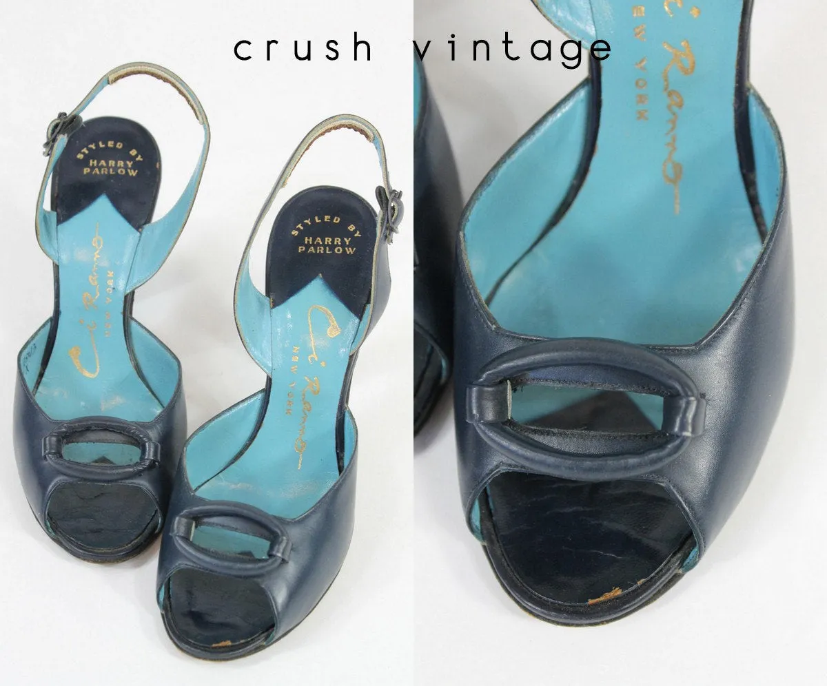 1940s peep toe shoes size 4.5 us | new fall