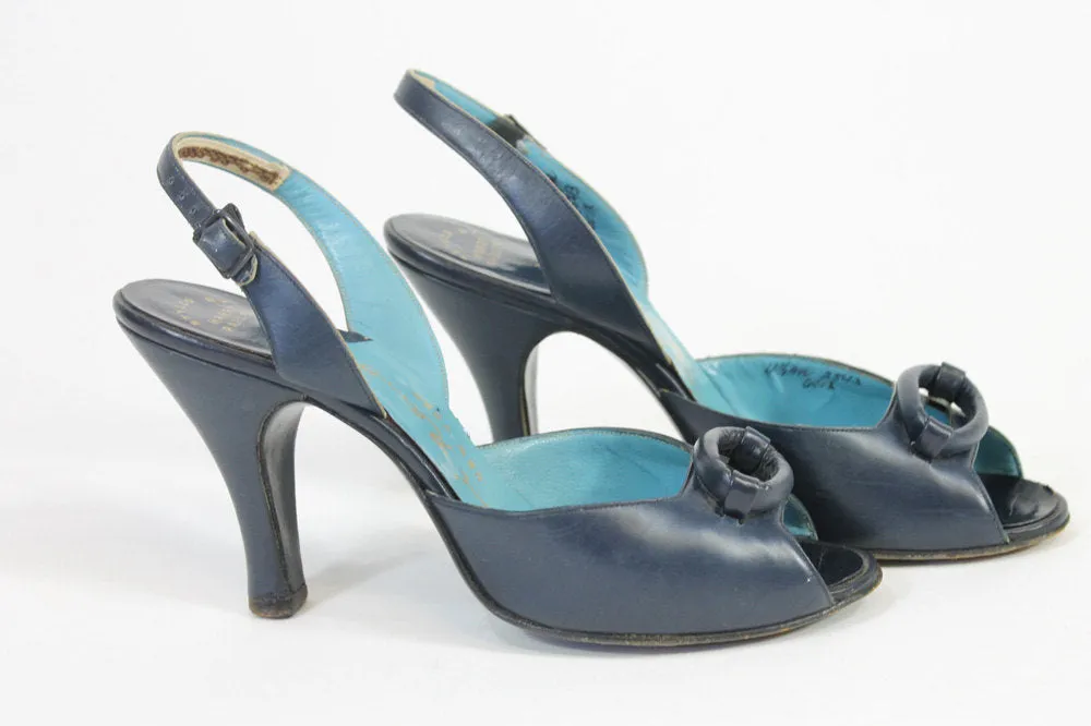 1940s peep toe shoes size 4.5 us | new fall