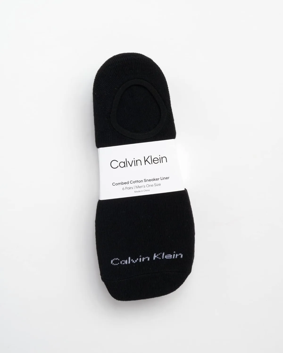 Calvin Klein Men's Liner Socks - 6 Pack Cushioned Non-Slip No Show Sneaker Loafer Socks - Ultra Low Cut Socks for Men (7-12)