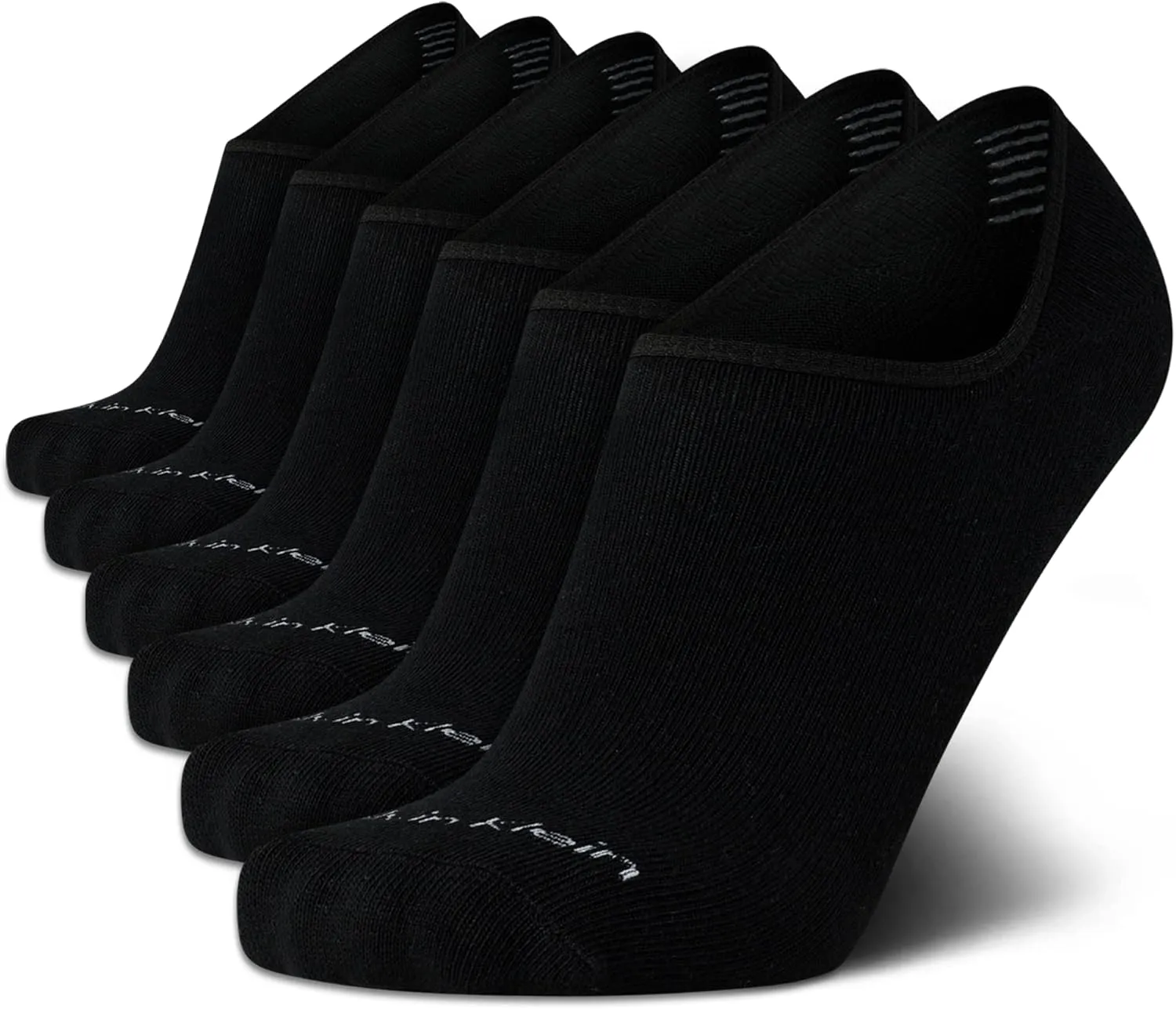 Calvin Klein Men's Liner Socks - 6 Pack Cushioned Non-Slip No Show Sneaker Loafer Socks - Ultra Low Cut Socks for Men (7-12)