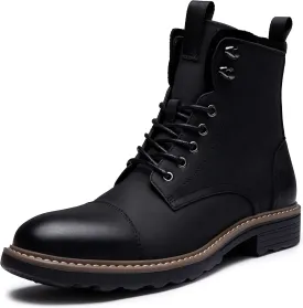 Vostey Mens Boots Motorcycle Casual Boots For Men Zipper Fashion Chukka Boot Mens