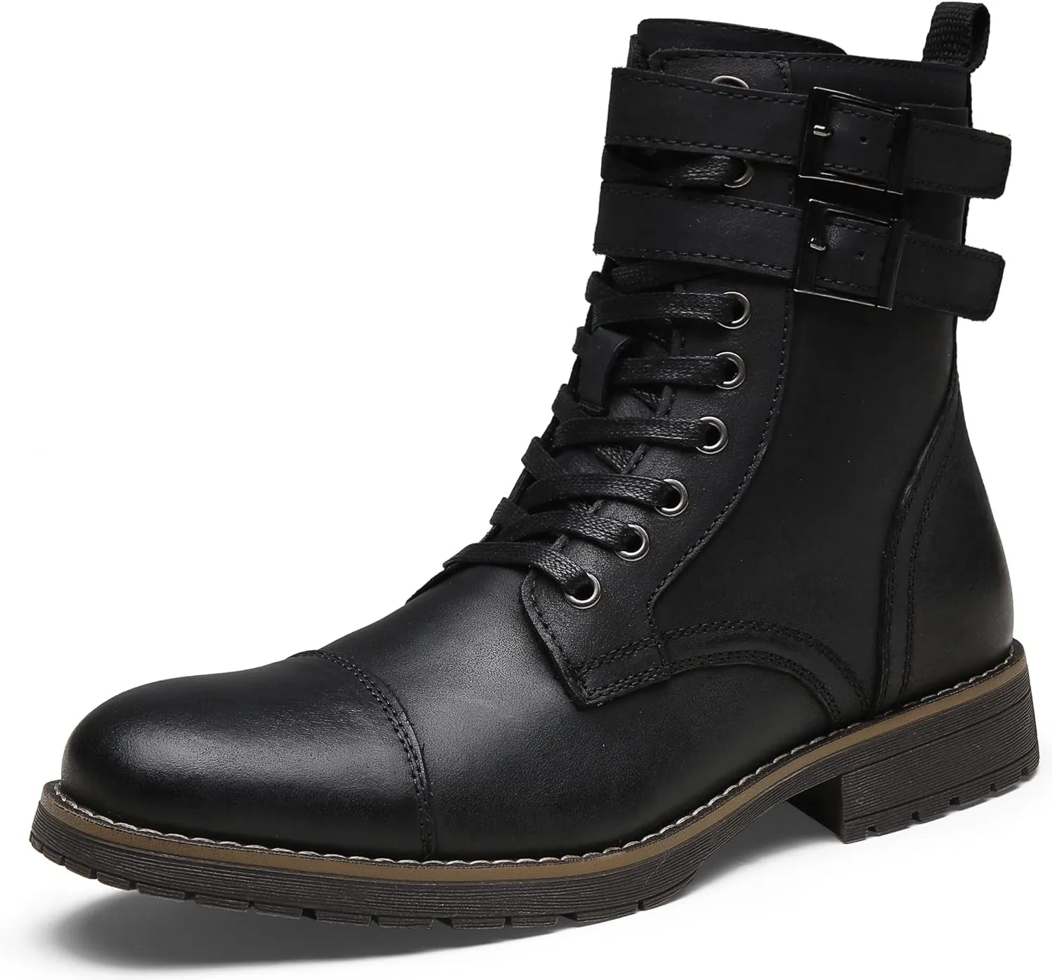 Vostey Mens Boots Motorcycle Casual Boots For Men Zipper Fashion Chukka Boot Mens