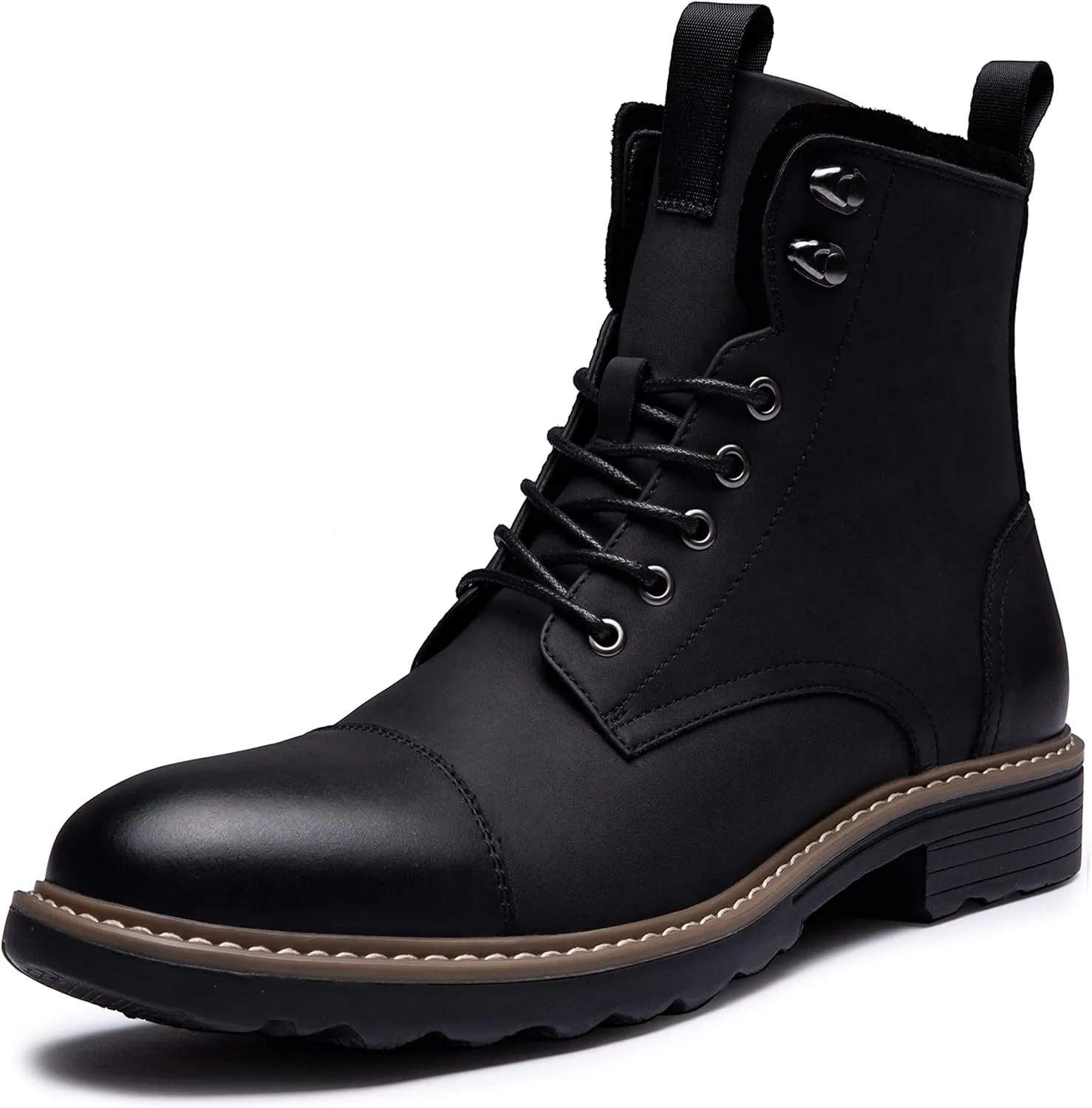 Vostey Mens Boots Motorcycle Casual Boots For Men Zipper Fashion Chukka Boot Mens