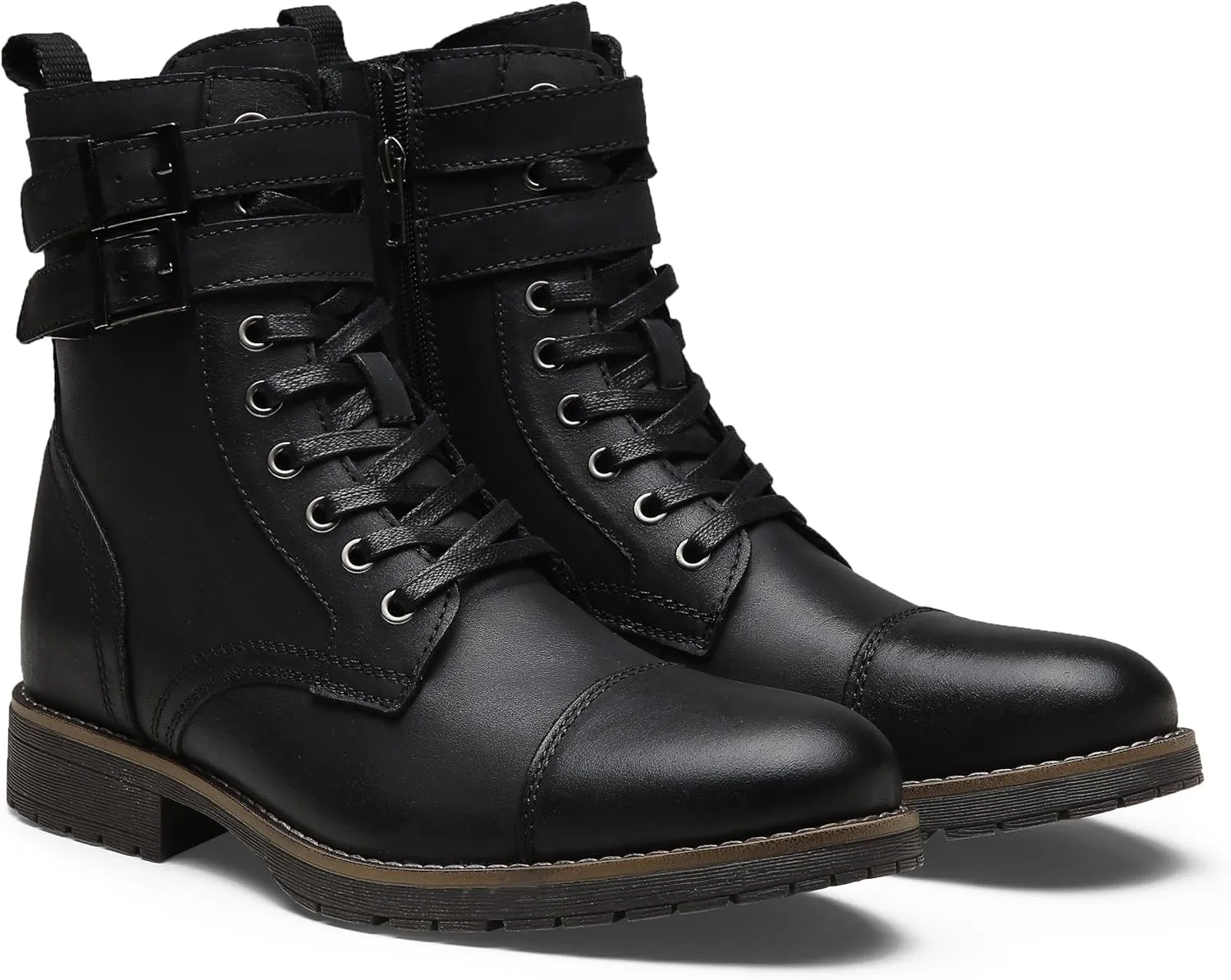 Vostey Mens Boots Motorcycle Casual Boots For Men Zipper Fashion Chukka Boot Mens